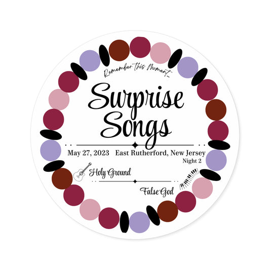 Surprise Song Stickers : East Rutherford, New Jersey N2