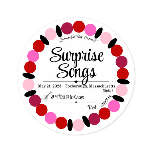 Surprise Song Stickers : Foxborough, Massachusetts N3