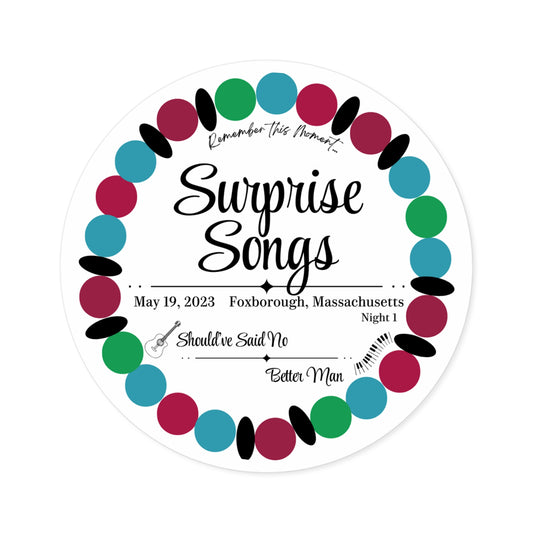 Surprise Song Stickers : Foxborough, Massachusetts N1