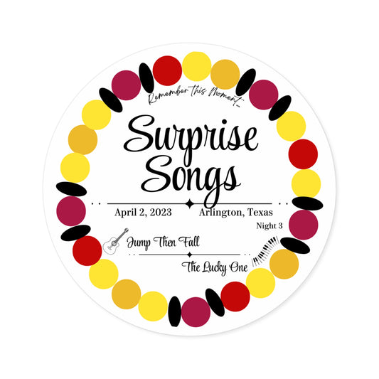 Surprise Song Stickers : Arlington, Texas N3