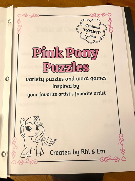 Pink Pony Puzzles