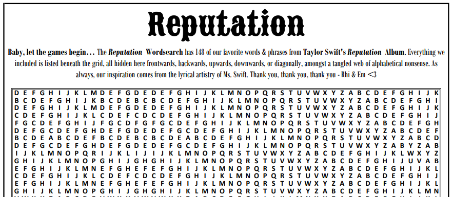 2 Puzzle Set!! Swiftie Puzzle Poster + a Wordsearch Poster